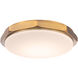 Grommet 1 Light 16 inch Aged Brass Flush Mount Ceiling Light in 2700K, 16in.