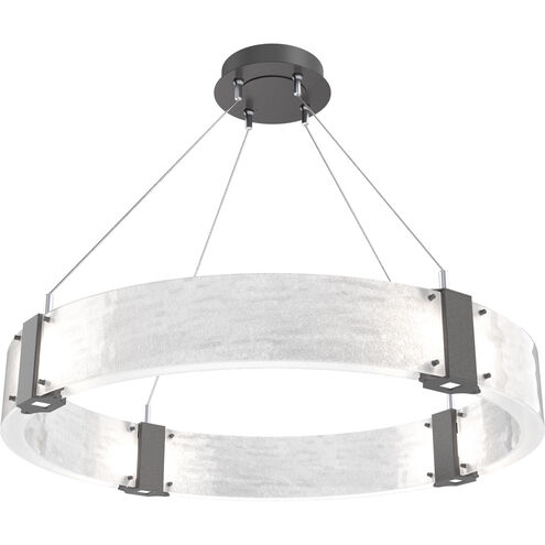 Parallel LED 32.7 inch Graphite Chandelier Ceiling Light in 3000K LED, Clear Granite, Ring