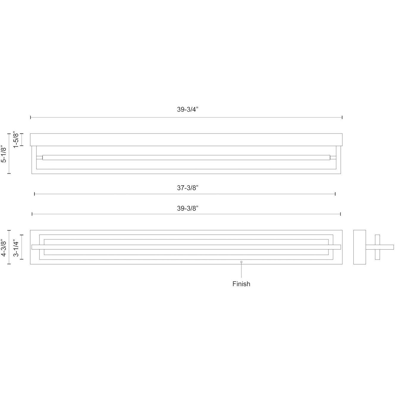 Mondrian LED 3.25 inch Brushed Nickel Semi-Flush Mount Ceiling Light