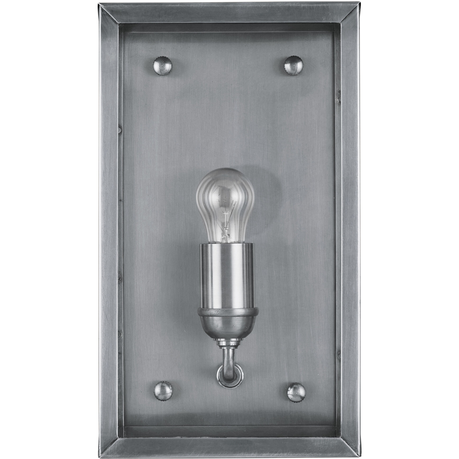 Royster 1 Light 13.75 inch Antique Silver/Clear Outdoor Wall Sconce