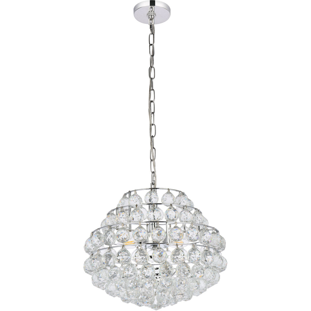 Savannah 3 Light 16 inch Chrome Pendant Ceiling Light