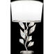 Foret 30 inch 100 watt Silver Table Lamp Portable Light in White Fabric