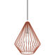 Linz 1 Light 12 inch Shiny Red with Polished Chrome Accents Pendant Ceiling Light