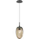 Meteo LED LED 10 inch Graphite Pendant Ceiling Light in 3000K LED, Zircon Inner - Bronze Outer