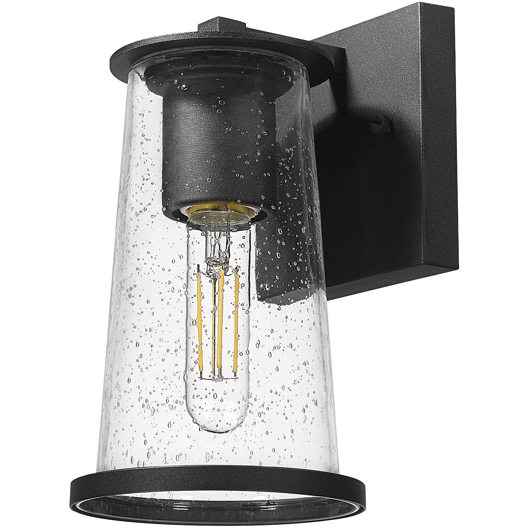 Bar Harbor 1 Light 9 inch Sand Black Outdoor Wall Light