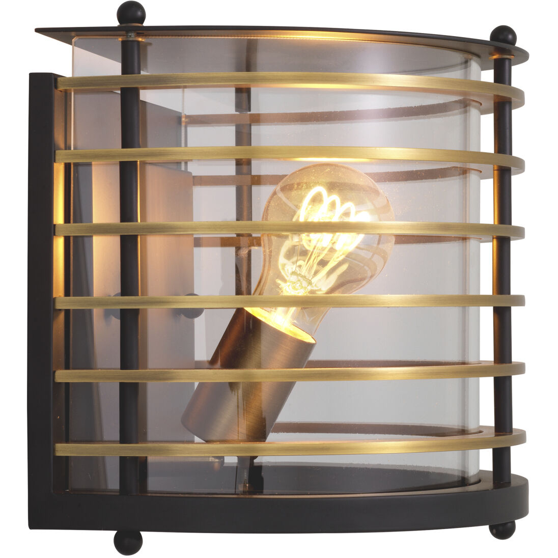 Logan 1 Light 7.87 inch Black Outdoor Wall Lamp