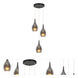 Jericho 3 Light 13.75 inch Matte Black Pendant Ceiling Light