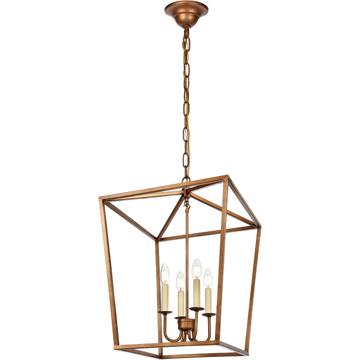 Maddox 4 Light 17 inch Vintage Gold Pendant Ceiling Light