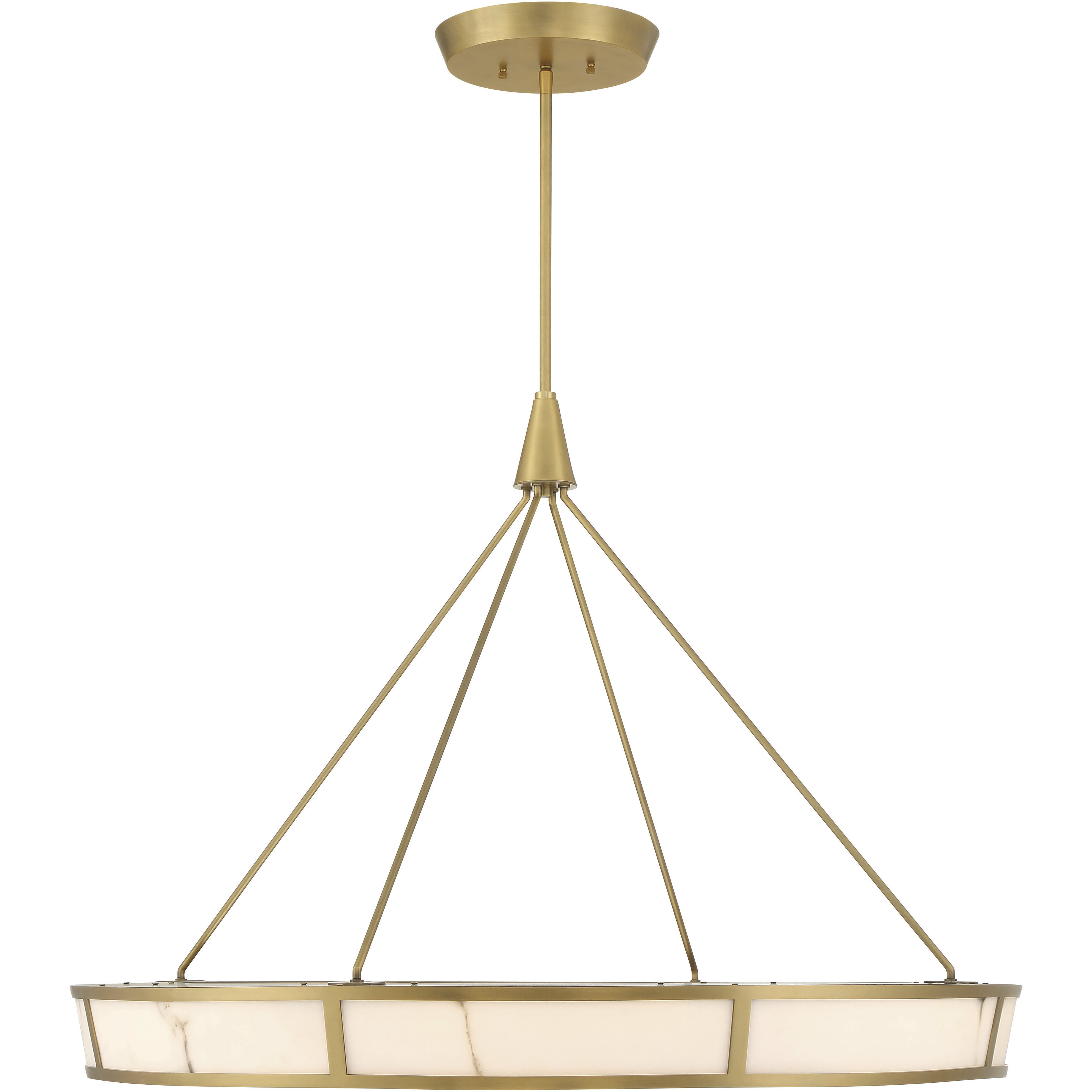Velaris LED 36.25 inch Legacy Brass Pendant Ceiling Light