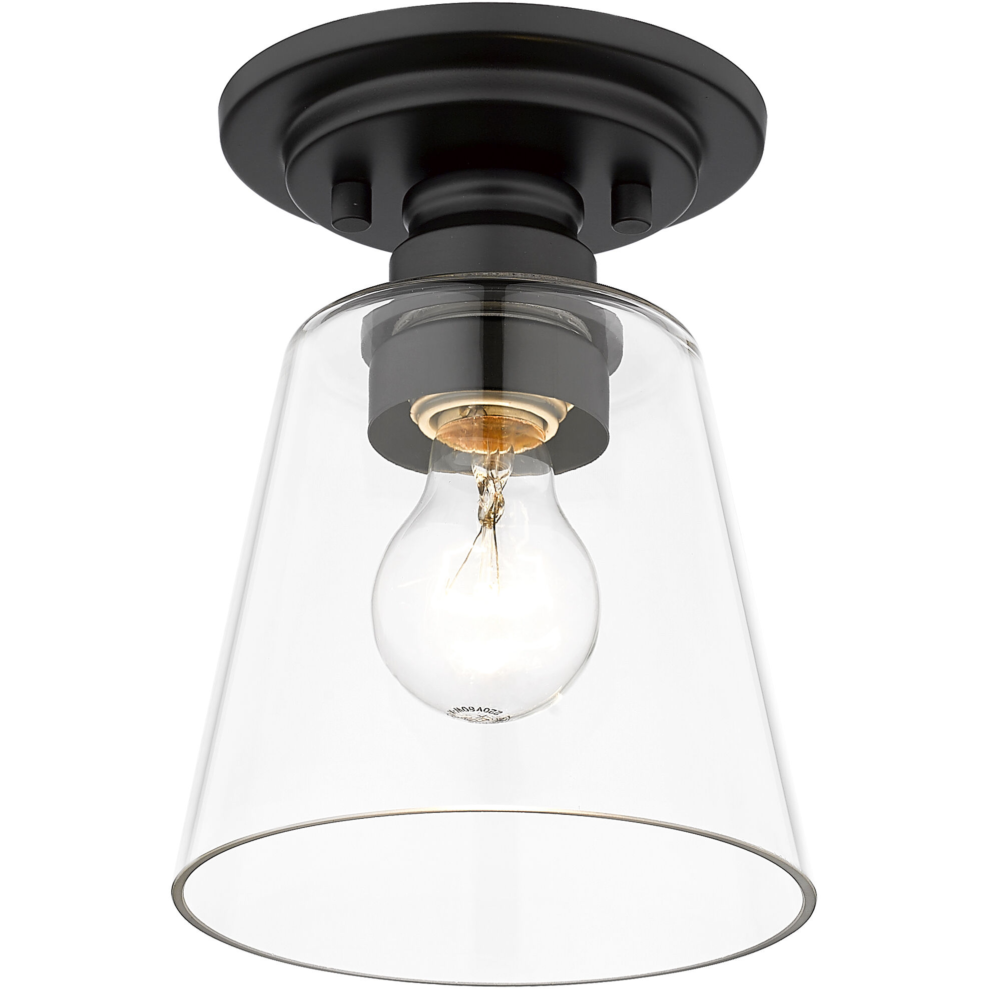 Annora 1 Light 7 inch Matte Black Flush Mount Ceiling Light