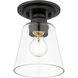 Annora 1 Light 7 inch Matte Black Flush Mount Ceiling Light