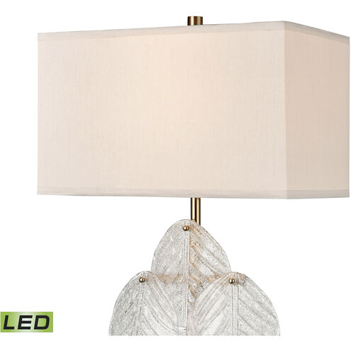 Glade 30 inch 9.00 watt Satin Brass with Frosted White Table Lamp Portable Light