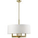 Cresthaven 4 Light 24 inch Antique Brass Pendant Chandelier Ceiling Light