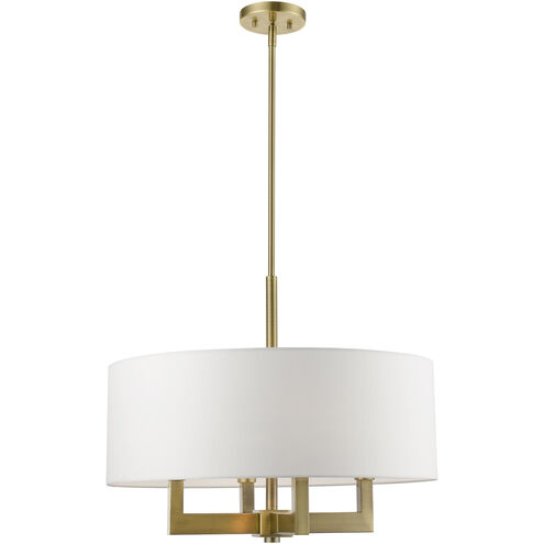 Cresthaven 4 Light 24 inch Antique Brass Pendant Chandelier Ceiling Light