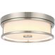 Kolson 12 inch Polished Nickel Flush Mount Ceiling Light