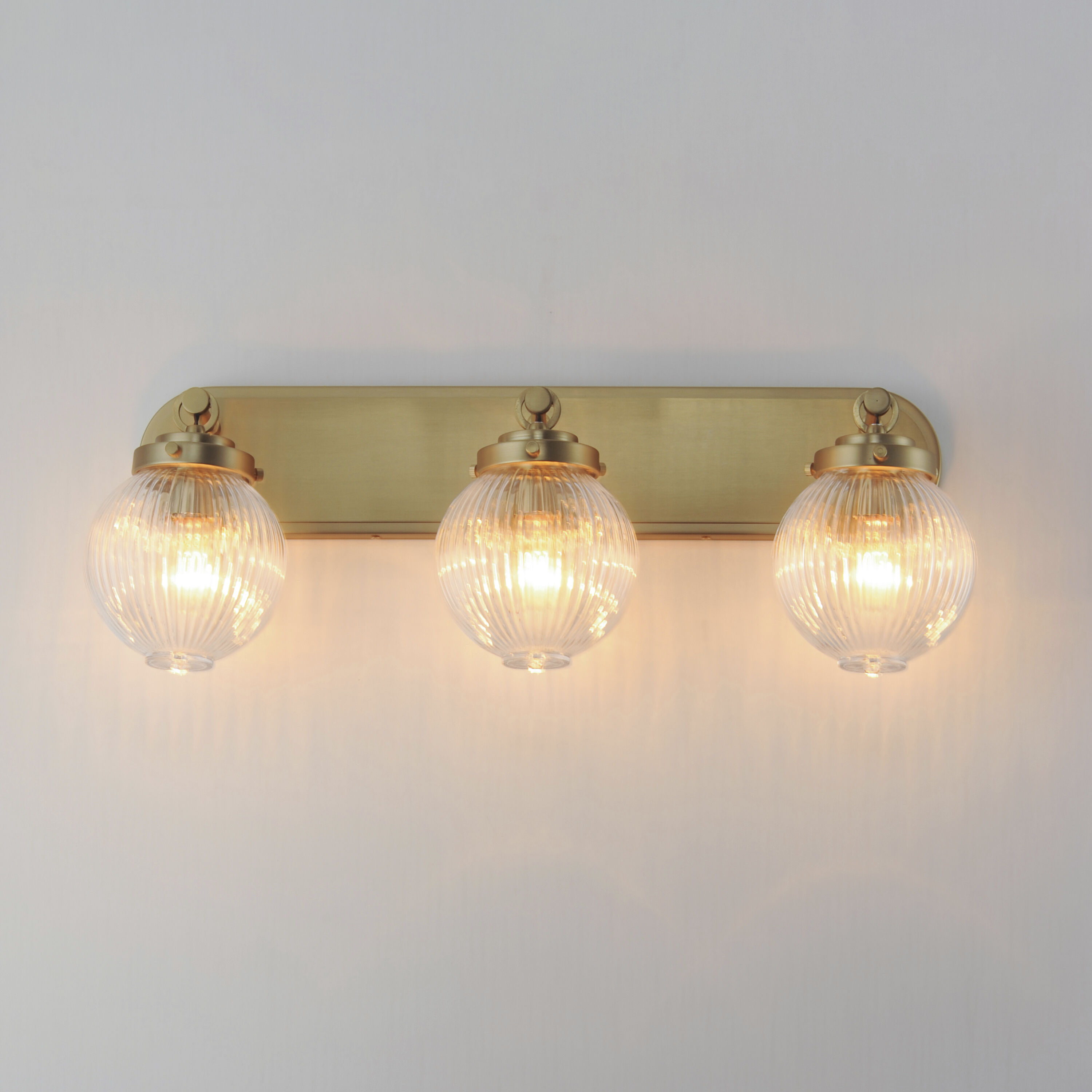 Kasbah 3 Light 25.5 inch Satin Brass Bath Vanity Wall Light