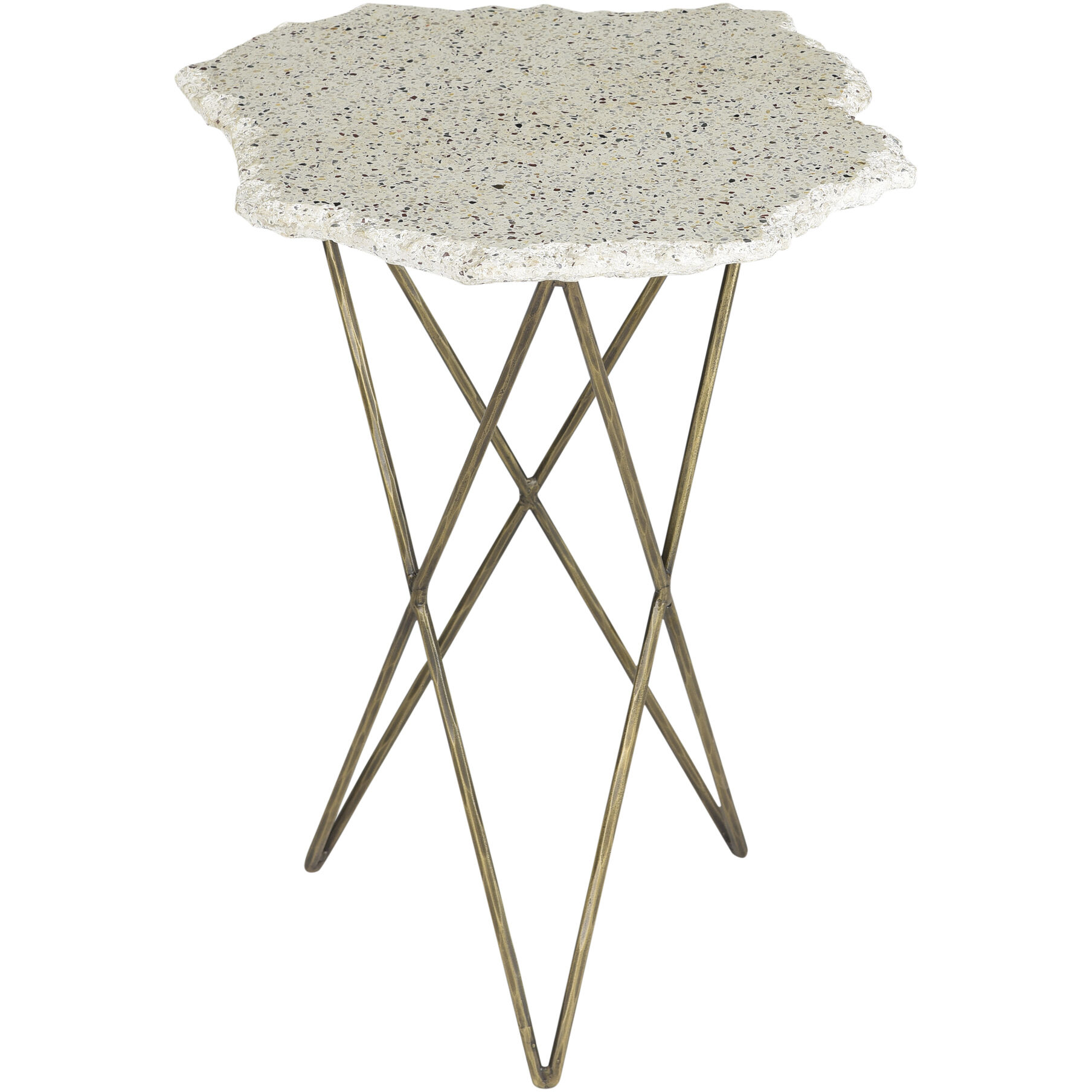 Positano 24 X 19.5 inch White End Table