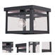 Milford 2 Light 8 inch Bronze Flush Mount Ceiling Light