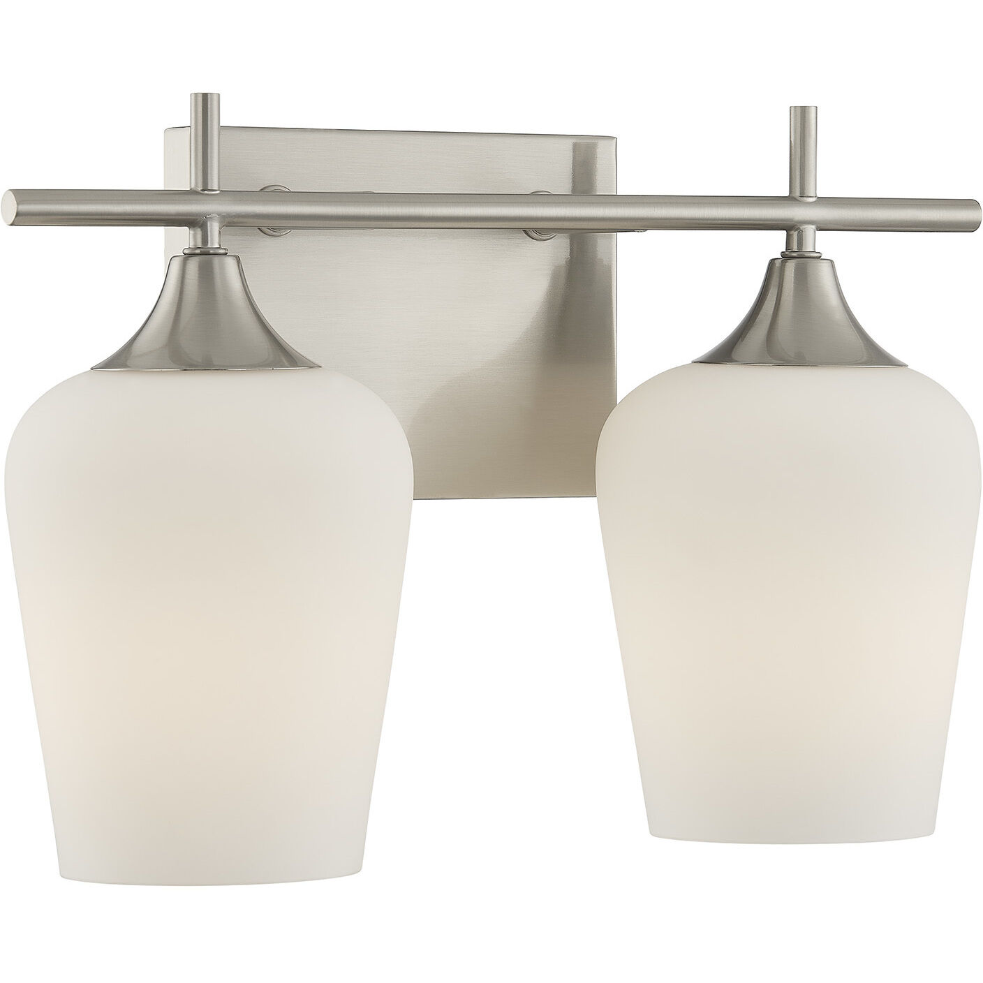 Octave 2 Light 13.75 inch Satin Nickel Bathroom Vanity Light Wall Light, Essentials