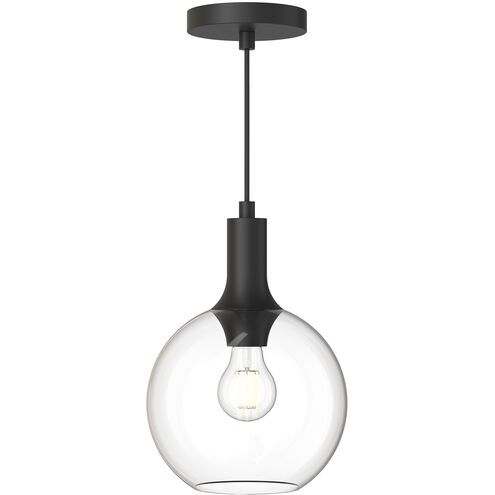 Alora Mood Castilla 1 Light 7.88 inch Matte Black Pendant Ceiling Light in Clear