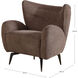 Oslo Cocoa Brown and Espresso Accent Chair