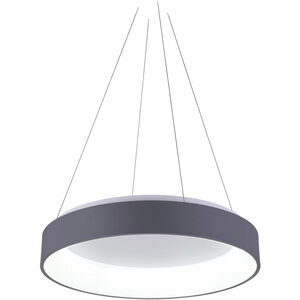 Arenal LED 24 inch Gray and White Drum Shade Pendant Ceiling Light
