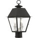 Mansfield 2 Light 17 inch Black Outdoor Post Top Lantern