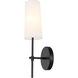 Mel 1 Light 5 inch Black Wall sconce Wall Light in Brass 