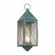 Ashford 1 Light 23 inch Verde Green Outdoor Sconce in Seedy Glass, X Wire Pattern, Brass Traditions by Innovations Lighting