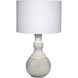 Droplet 28 inch 150 watt Striped Blue and White Glaze Table Lamp Portable Light