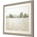 Faded Distant Trees Green and Beige and Gray and Neutral Framed Art