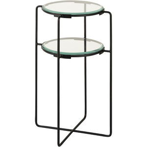 Oscar 24 X 14 inch Black with Clear Accent Table