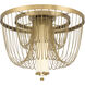 Jezelle LED 24 inch Legacy Brass Flush Mount Ceiling Light