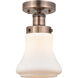 Bellmont 1 Light 6.5 inch Antique Copper Semi-Flush Mount Ceiling Light
