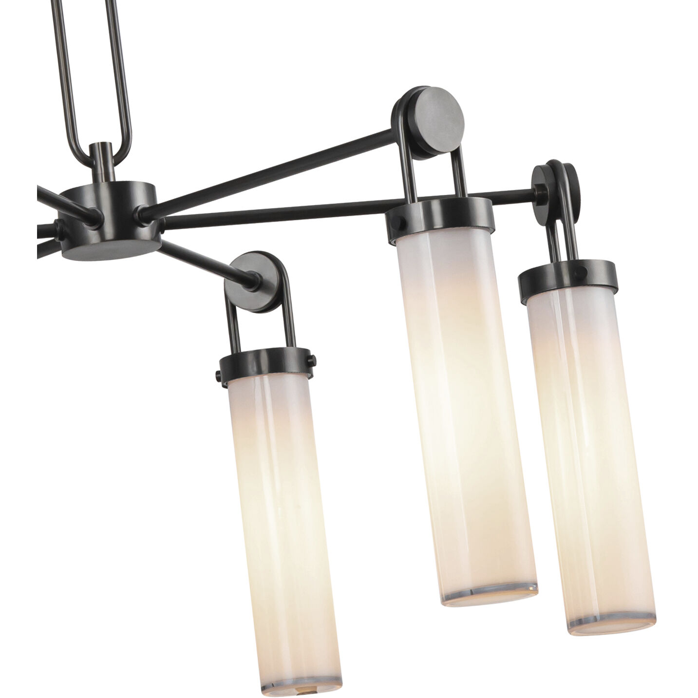 Wynwood 6 Light 32.13 inch Urban Bronze/Glossy Opal Chandelier Ceiling Light