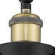 Franklin Restoration Cone 1 Light 6 inch Black Antique Brass Sconce Wall Light