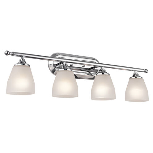 Ansonia 4 Light 31 inch Chrome Wall Mt Bath 4 Arm Wall Light