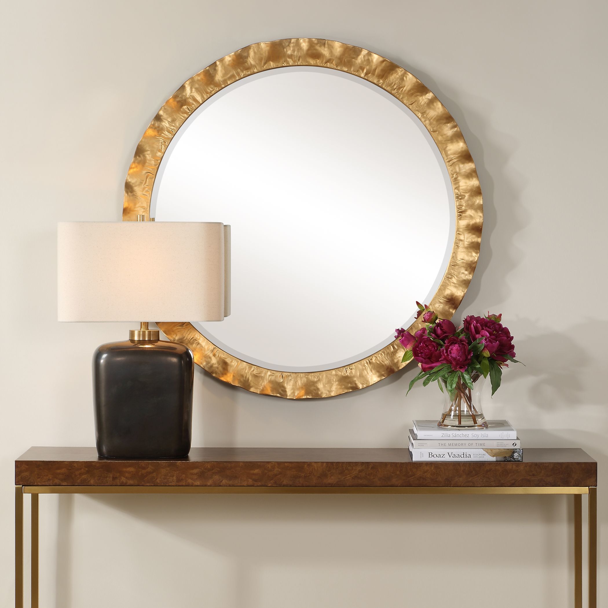Haya 39.75 X 39.75 inch Gold Leaf Mirror