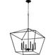 Gabriel 6 Light 24 inch Noir Nook Ceiling Light, Quorum Home