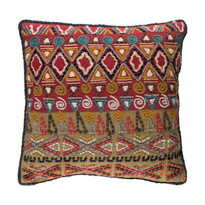 Rokel 18 X 18 inch Rust and Olive Throw Pillow