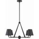 Xavier 4 Light 31.75 inch Matte Black Chandelier Ceiling Light