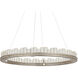 Pleiades LED 36 inch Contemporary Silver Leaf and Contemporary Silver Chandelier Ceiling Light