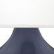 June 23.5 inch 150 watt Midnight Blue Accent Lamp Portable Light in Oyster Linen