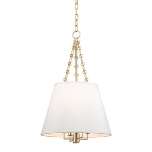 Burdett 4 Light 15 inch Aged Brass Pendant Ceiling Light