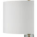 Mystras 27.5 inch 150 watt Clear and Antique Brass Table Lamp Portable Light