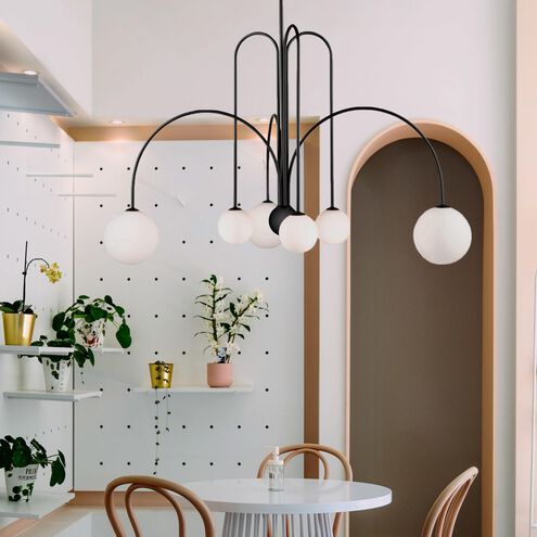 Comet LED 31.5 inch Semi Matte Black Chandelier Ceiling Light