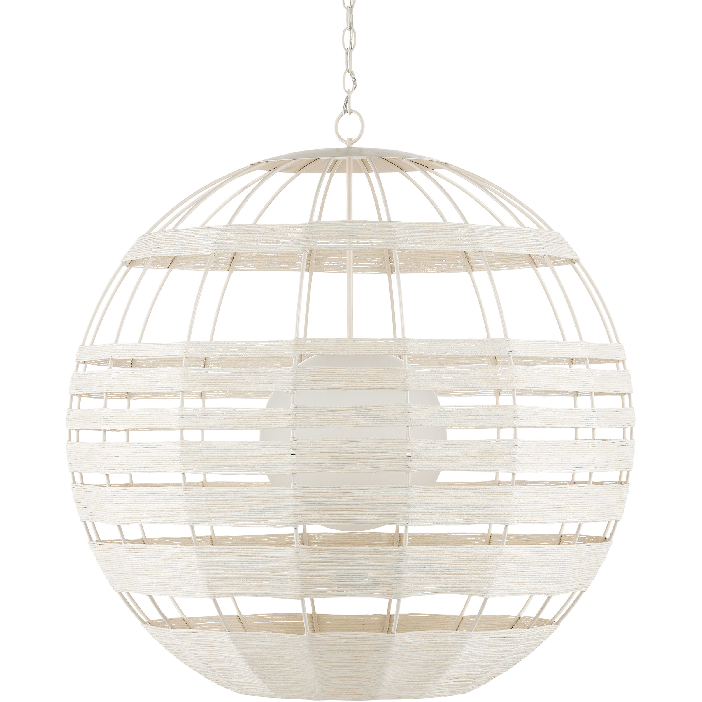 Lapsley 1 Light 34 inch Vanilla/White Orb Chandelier Ceiling Light
