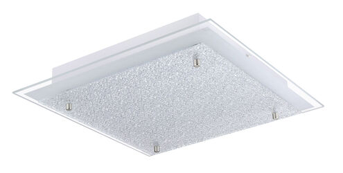 Priola LED 15 inch Matte Nickel Flush Mount Ceiling Light