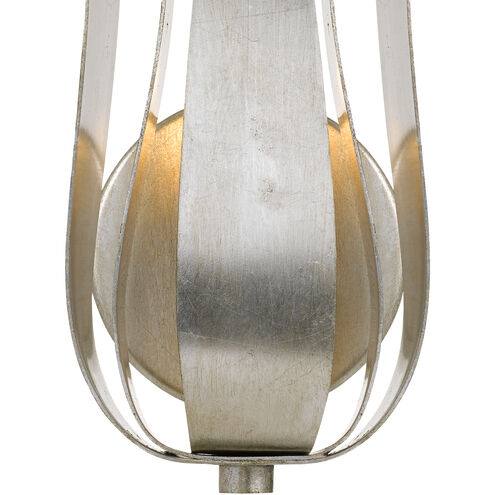 Broche 1 Light 8 inch Antique Silver Sconce Wall Light