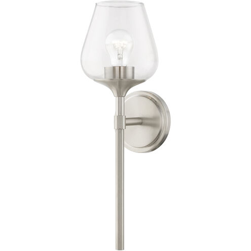 Willow 1 Light 6 inch Brushed Nickel Vanity Sconce Wall Light